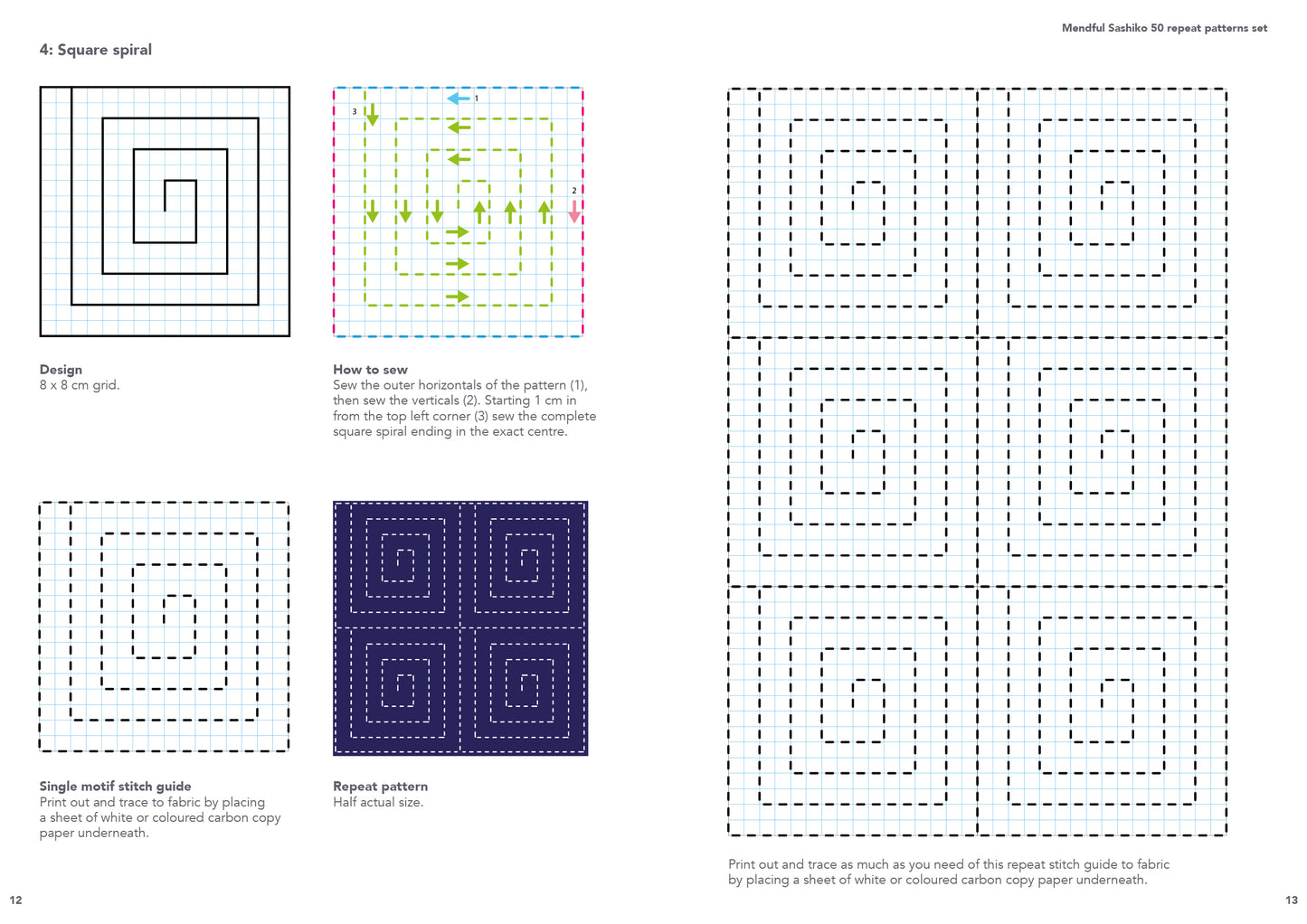 Mendful Sashiko 50 Repeat Patterns Set